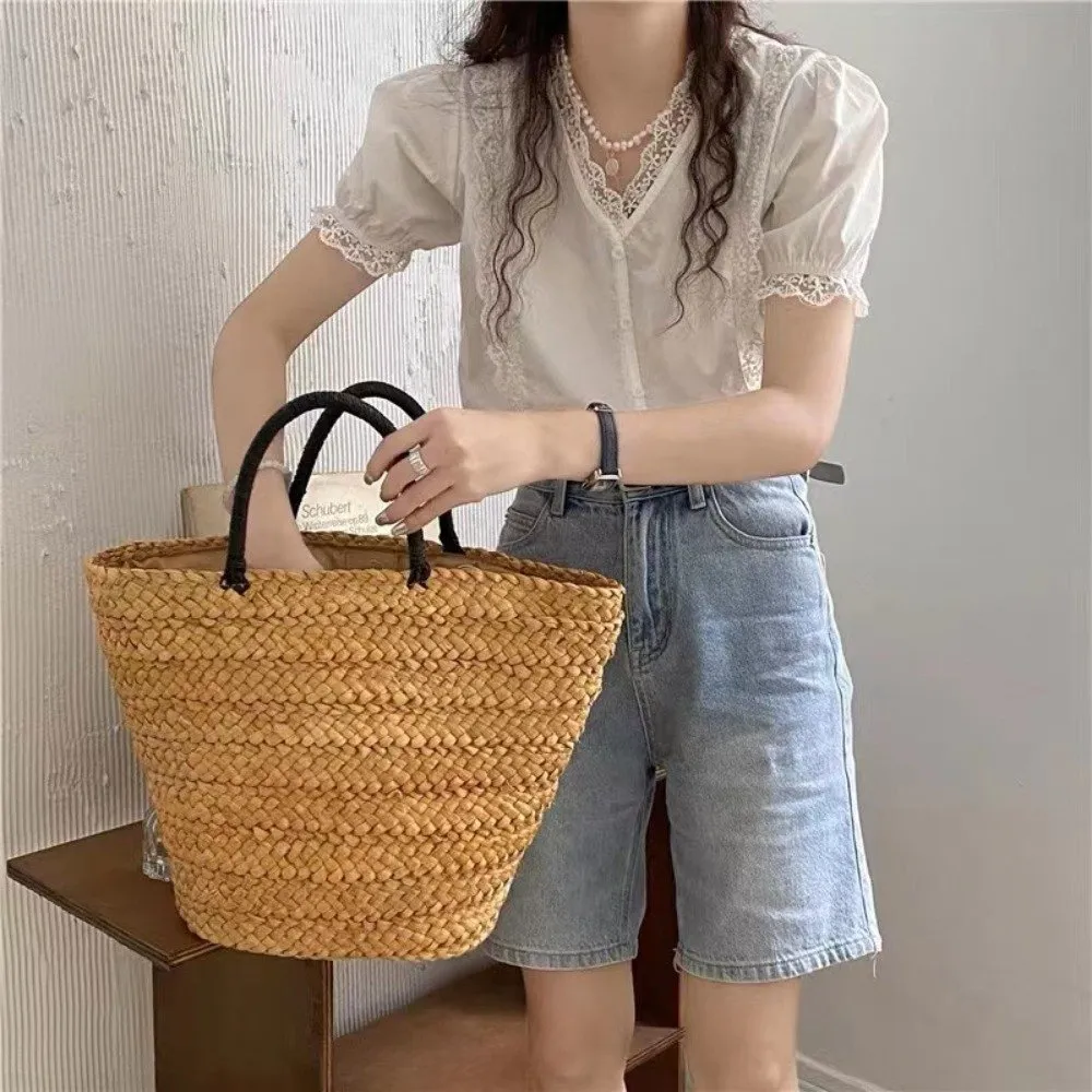 Women's Straw Crescent Crossbody Bag - Boho Woven Shoulder Purse For Beach & Summer 2025, Large Capacity