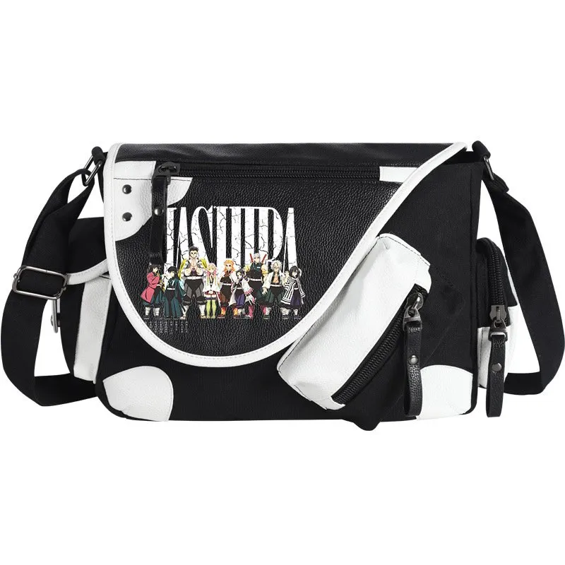 Product Title Kamado Tanjirou Canvas Shoulder Bag dem Anime for Students Travel and School Croosbady Zipper Bag with Gift Box 39A2 Product