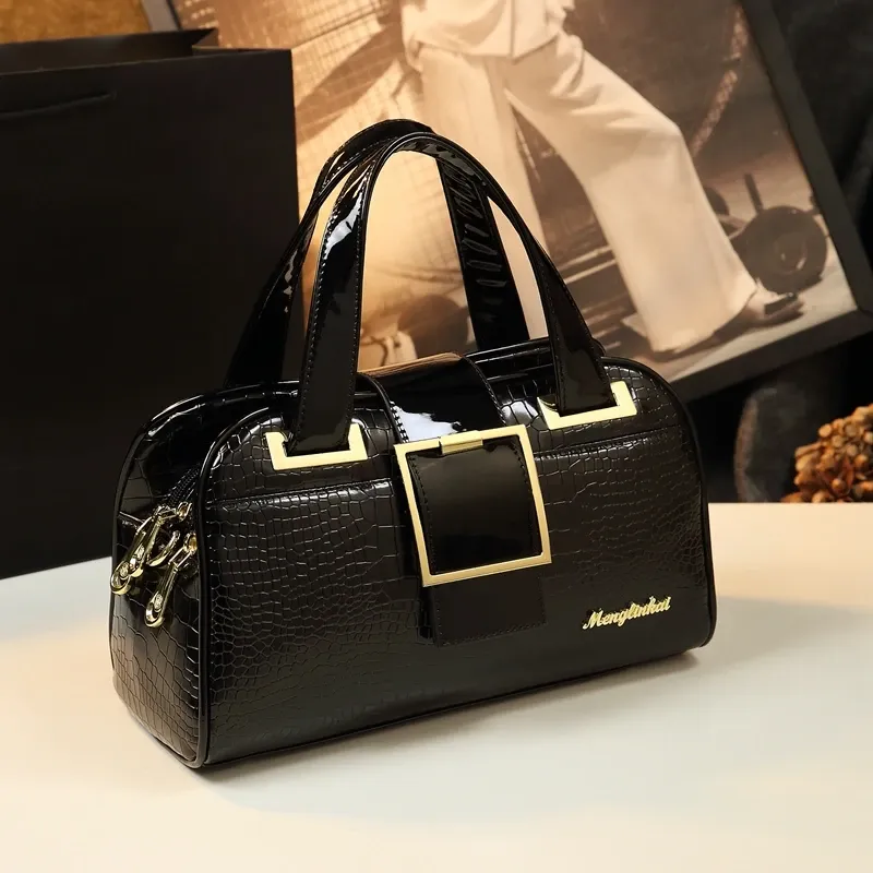バッグ Leather Boston Bag with Soup Acce DAIRIKU/Leather Boston Bag with Soup Acce（Black）［レザー