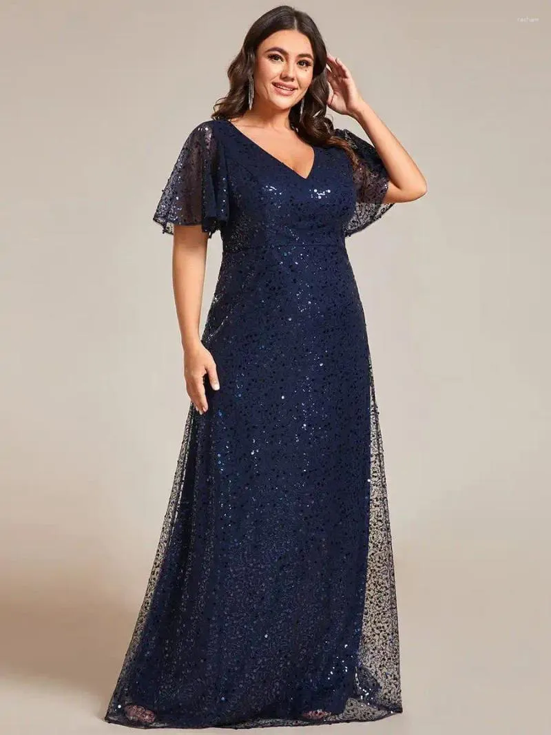 Plus size navy sequin dress online