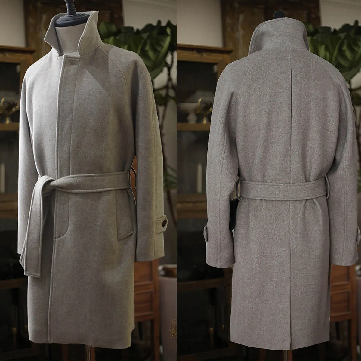 Mens Long Wool Winter Coat Thick Double Breasted With Belt Long Winter  Dress Coat from Dhgate Wedding Tuxedos - price 73.62