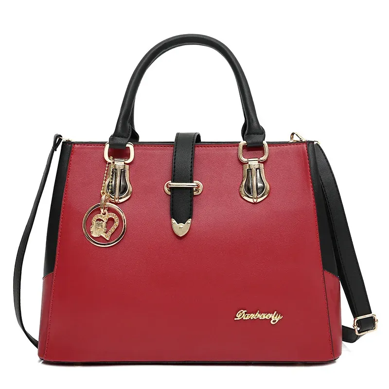 バッグ Leather Boston Bag with Soup Acce Leather Boston Bag with Soup Acce