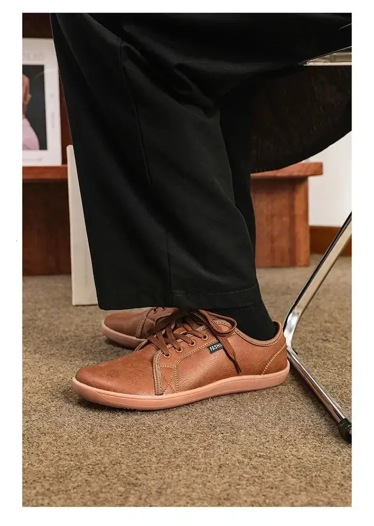 Casual Shoes Wide Toe Box Black Mens Barefoot Dress Shoes