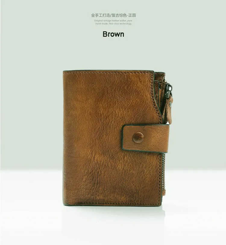 Short Men's Wallet – Leather Card Purse With Coin Pocket, Multifunction Organizer, Clutch Style, Coffee Brown - View #6