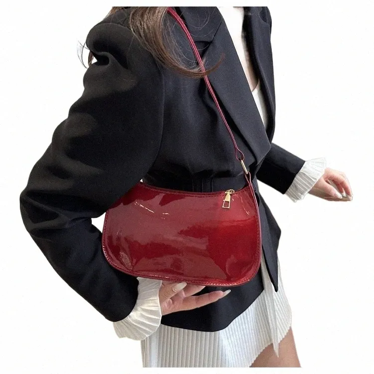 Patent Leather Handbags Shiny Handbag Fashion One-shoulder Diagonal Bag main image 0