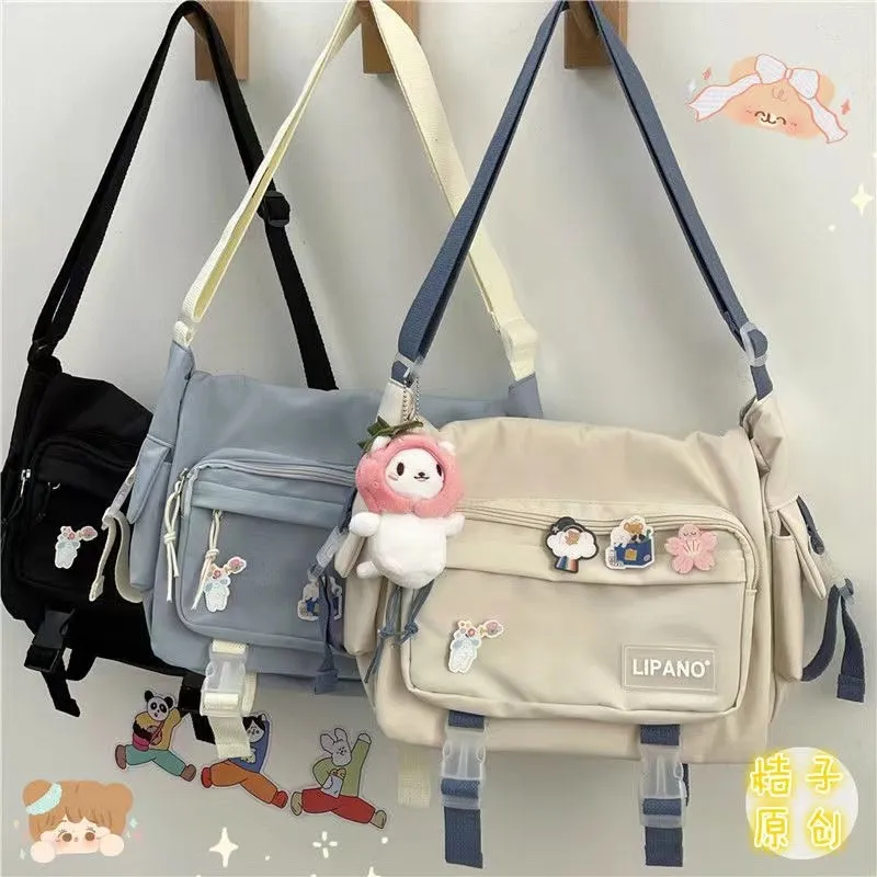 DHgate Japanese Style Crossbody Bags for Women PU Leather Casual School Handbag for Teen Girls Bags Luggage Accessories