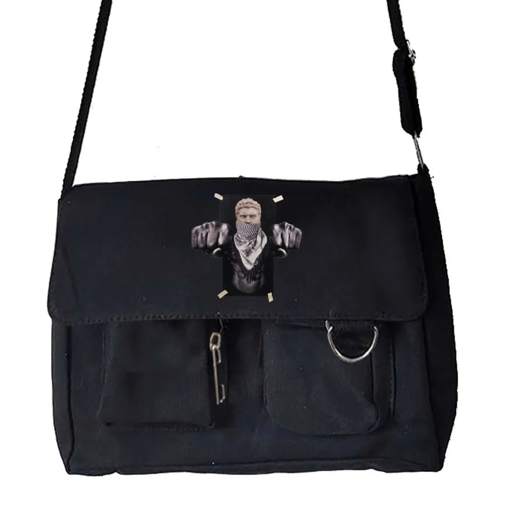 women Canvas Shoulder Bags Youth Fi Casual Handbag Large Capacity Ladies Crossbody Bags Sculpture Print Menger Bag 65se