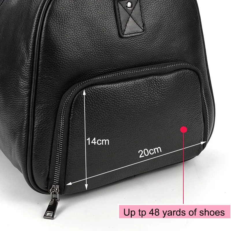 Large Capacity Genuine Leather Duffle Bag - Mens Travel Bag