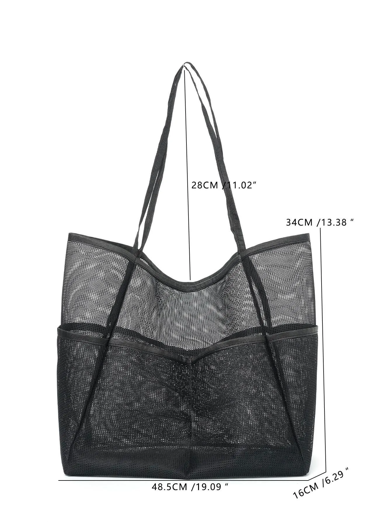 DHgate.com:Eco-Friendly Large Mesh Tote Bag - Reusable