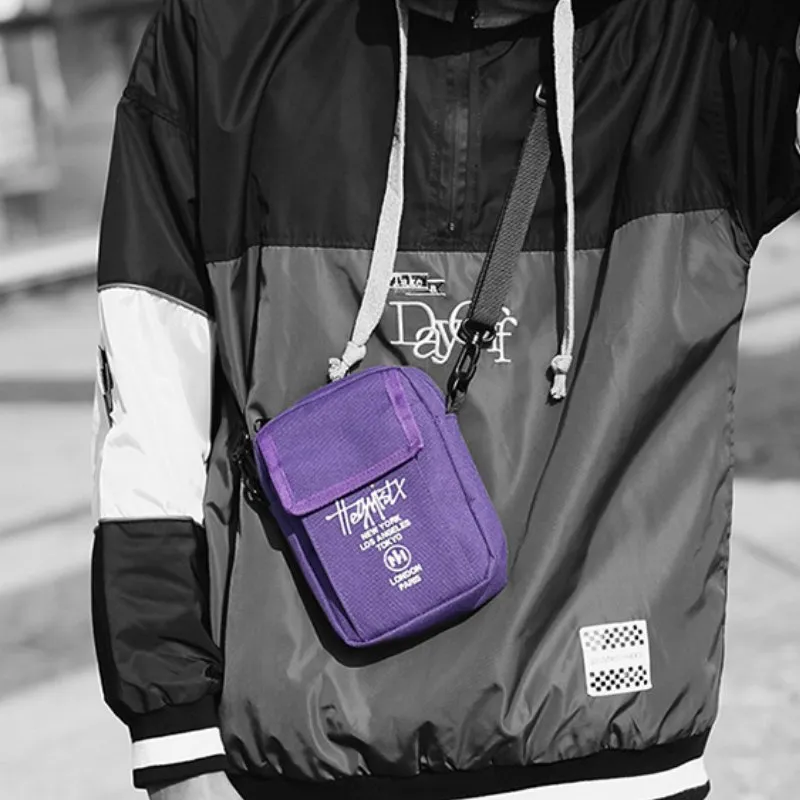 DHgate.com:2024Canvas Sling Bag for Men, Compact Crossbody