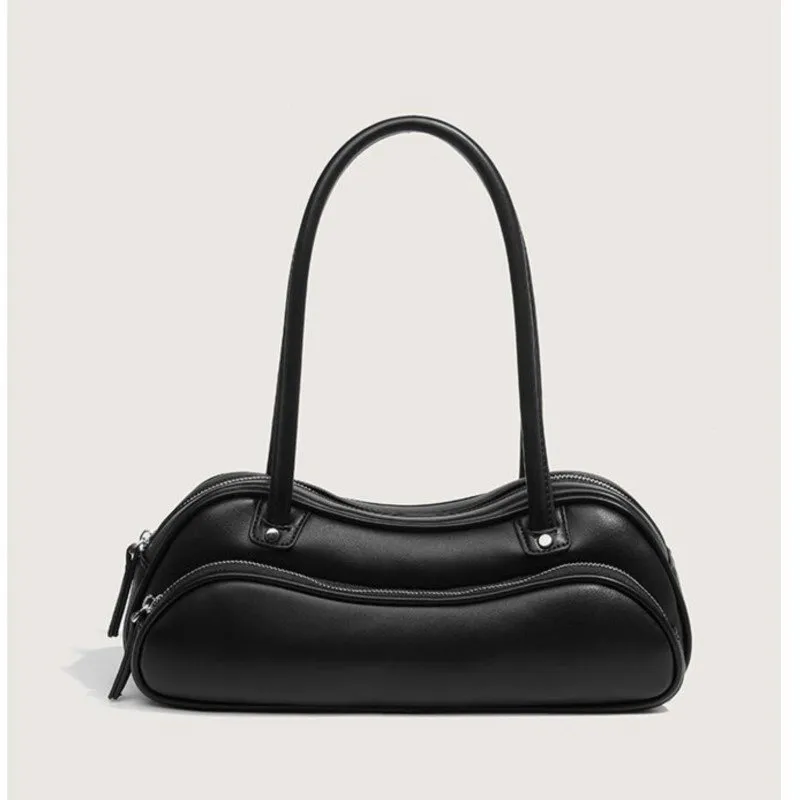 Y2K Vintag風 Cagole shoulder bag Black DHgate.com:Y2K Black Leather Shoulder Bag - Gothic Vintage