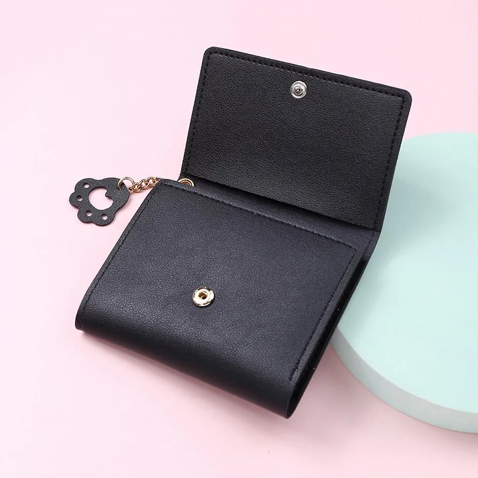 Women Short Small Money Purses Wallet Ladies Leather Folding Coin Card