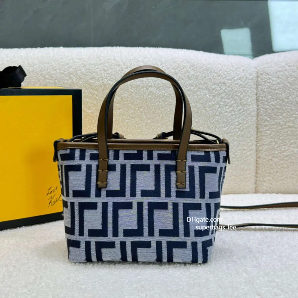 Fendi Embroidered Jacquard Large Roll Shopping Bag Fendi Embroidered Jacquard Large Roll Shopping Bag