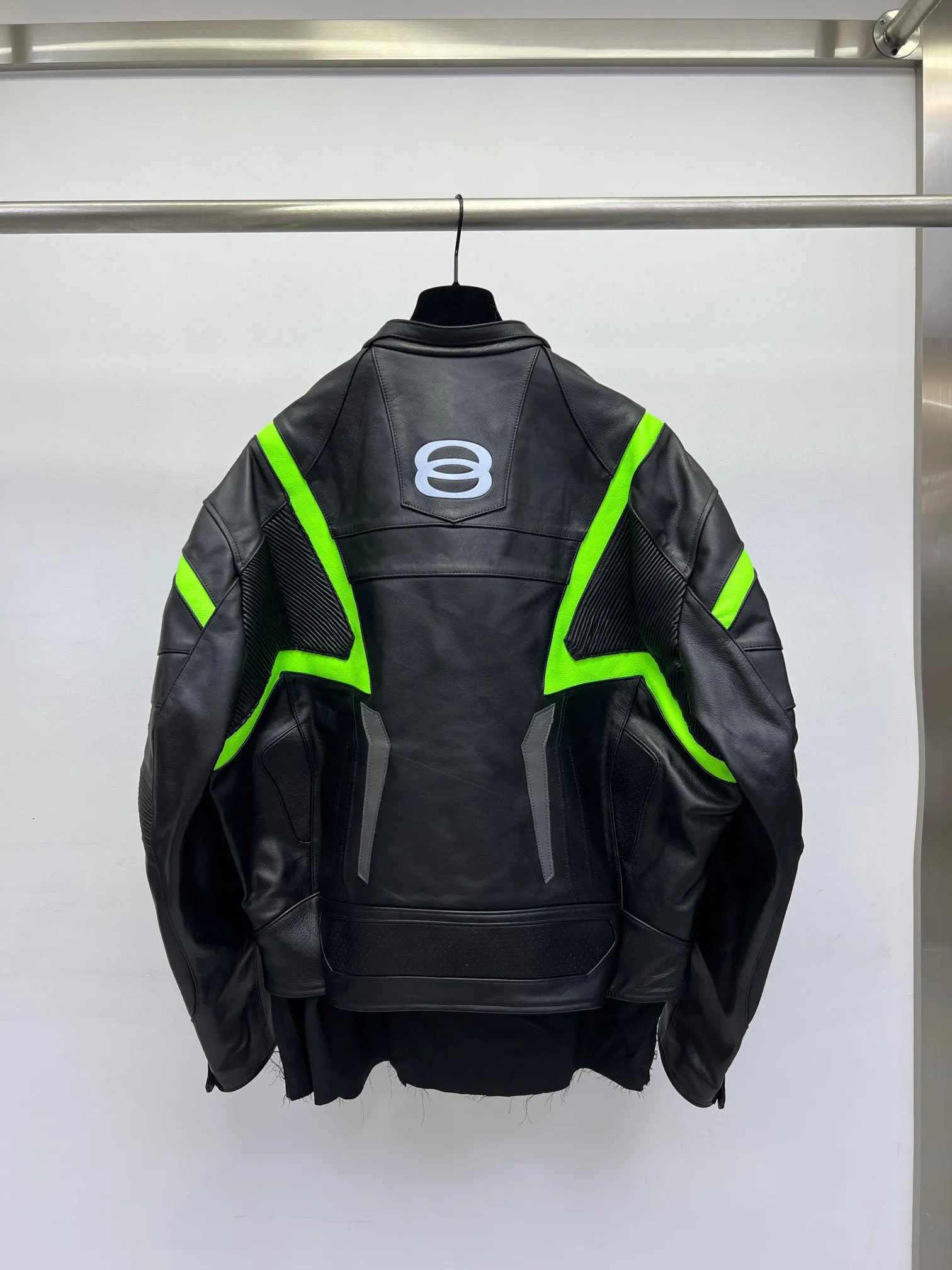 Unisex 3D Leather Hooded leather jacket with Protective Features
