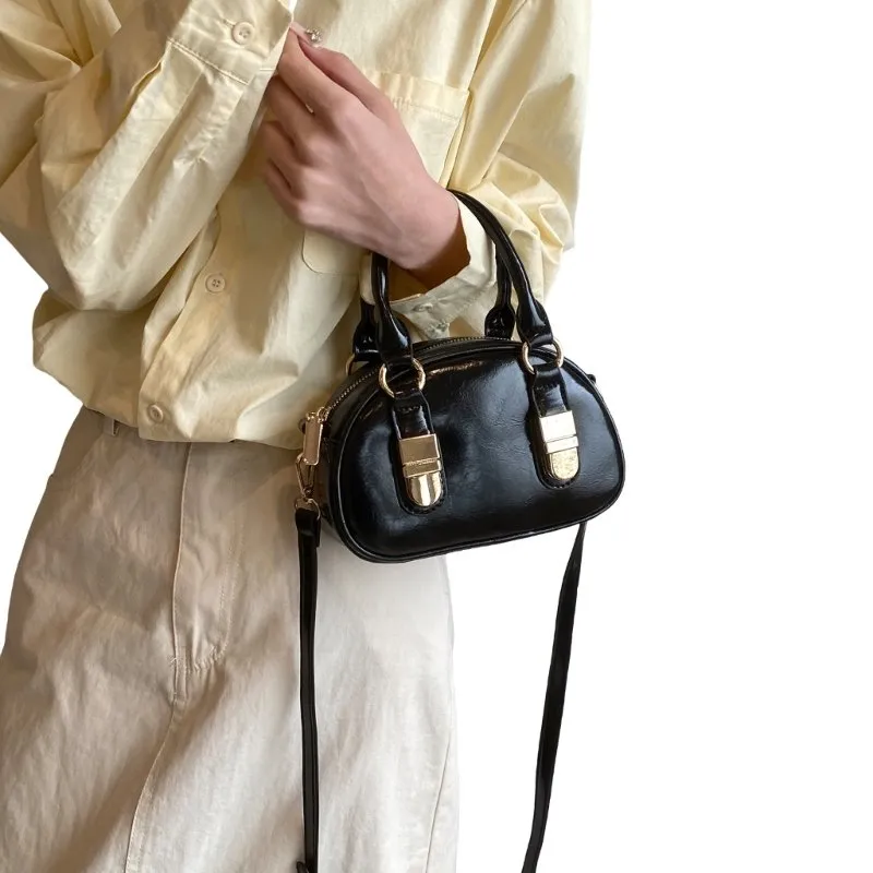 Women Bowling Bag PU Leather Shoulder Bag Korean Handbag Fi Crossbody Bag Mini Seells I5Bc From 19 11 DHgate