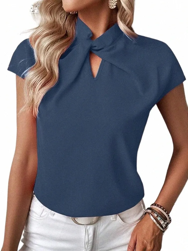 Blouse Women's Short Sleeve Summer Shirts Elegant Summer