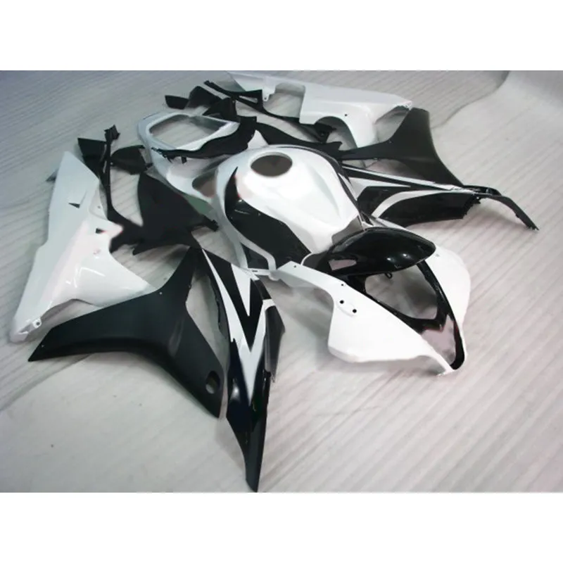 ABS Fairing Kit For Honda CBR600RR 2007-2008 | Full Bodywork Set In White & Black | Pre-Drilled