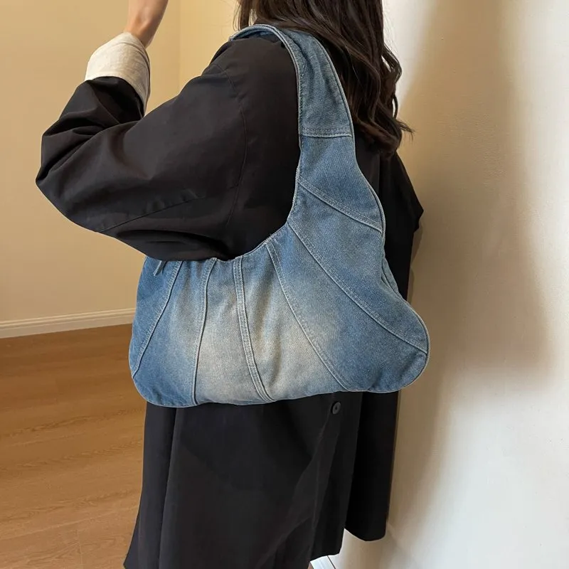 Distressed Denim Tote Bags For Women 2024 Trendy Blue Jeans Handbags With Retro Design From Effortlesshobo 40.95 DHgate.Com