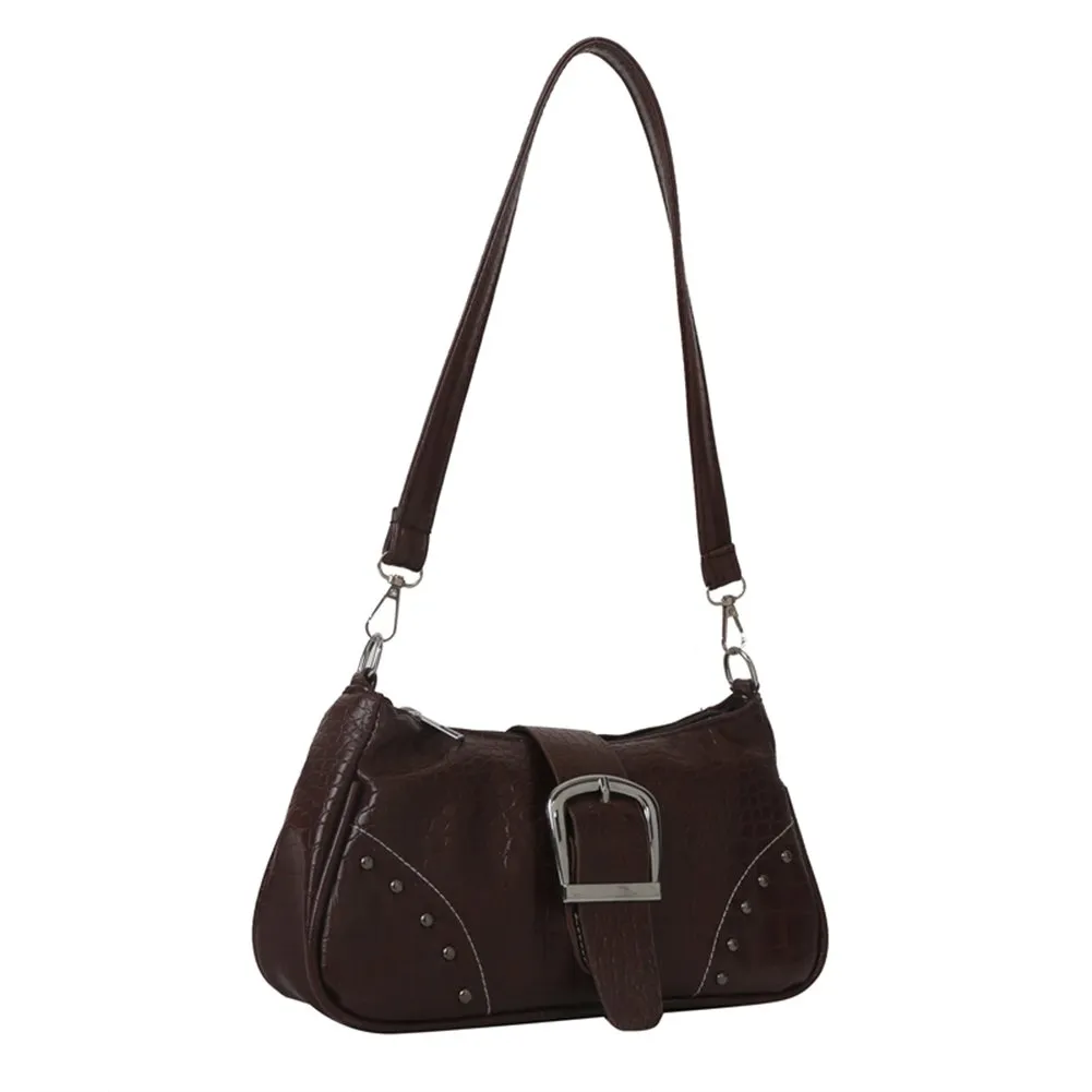 バッグ studded leather one shoulder bag Y2K 00s archive studs one shoulder bag y2k 00s studded leather one