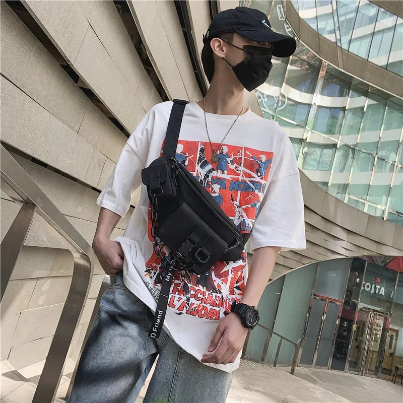 DHgate.com:2024Unisex Crossbody Bag: Techwear Streetwear Hip