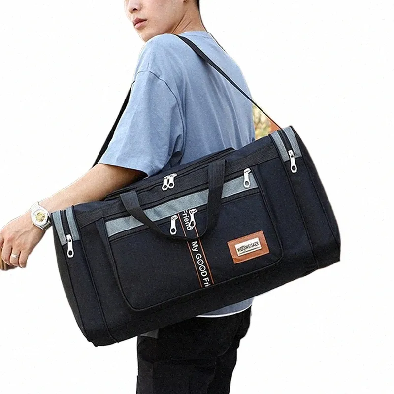 DHgate Large Unisex Canvas Duffle Bag Durable Travel Handbag for Men and Women Perfect Weekender Overnight Bag with Adjustable Shoulder Strap Bags Luggage Accessories