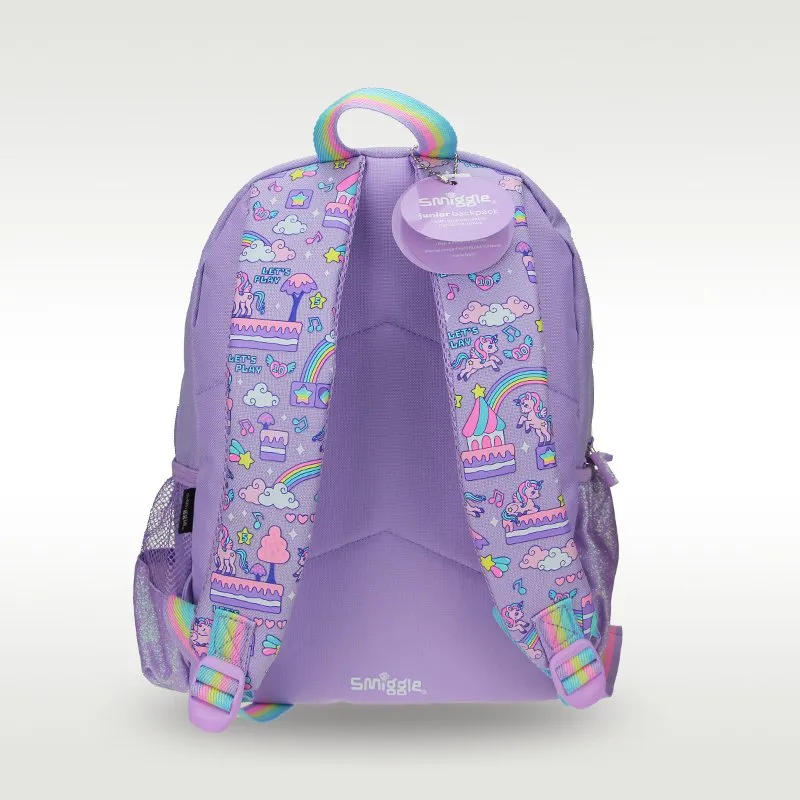 Smiggle パープル ユニコーン柄 ランチバック、ショルダーバッグ DHgate.com:Kids Unicorn Backpack - Cute Purple School Bag
