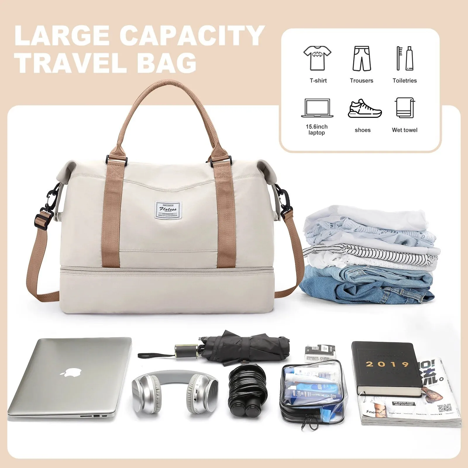 Weekend bag with laptop compartment hotsell