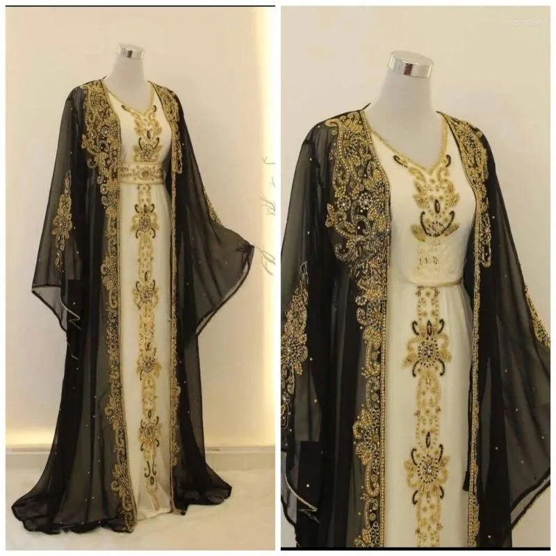 Fancy Long Gown Farasha Abaya Dress In Black And White Perfect For Moroccan Dubai Ethnic Gown With Dupatta From Wuguyufen 177.31 DHgate.Com