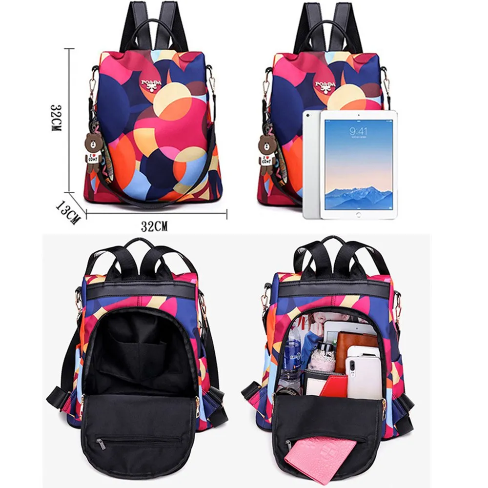DHgate Anti theft Backpack for School Travel Water resistant Oxford Fabric Schoolbag with USB Charging Port Bags Luggage Accessories
