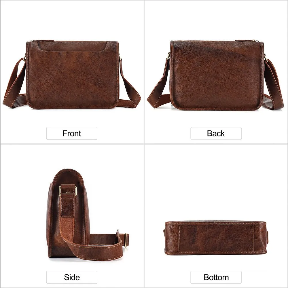Genuine Leather Small Menger Bag Classic Men Shoulder Bag Work Busni Crossbody Bag For 9.7 Tablet Purse Satchel New 56jn From 463 59 DHgate