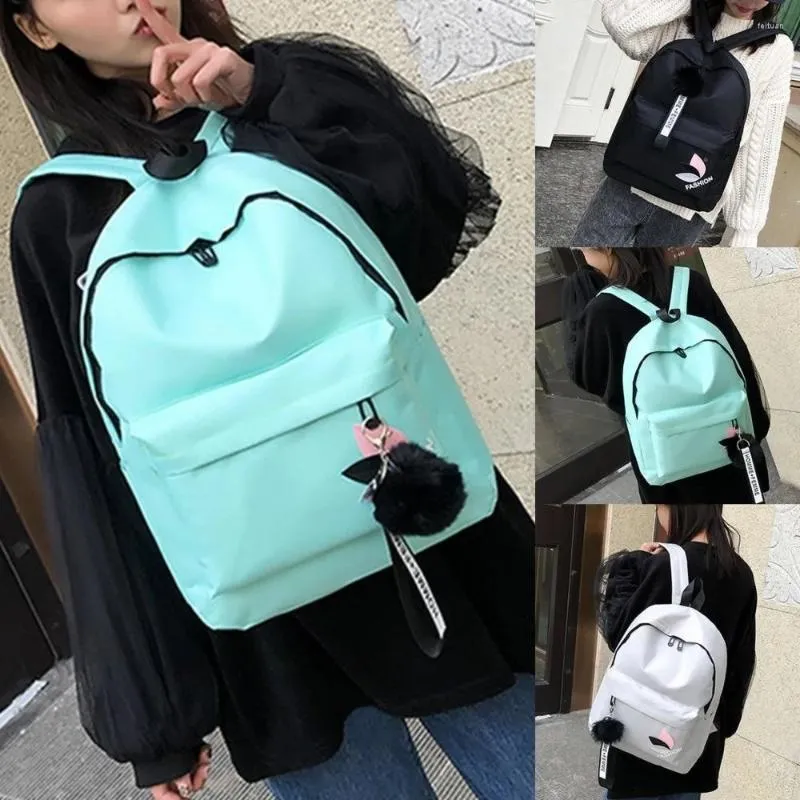 School Bags Women Casual Korean Style Canvas Backpack Travel  display picture 1