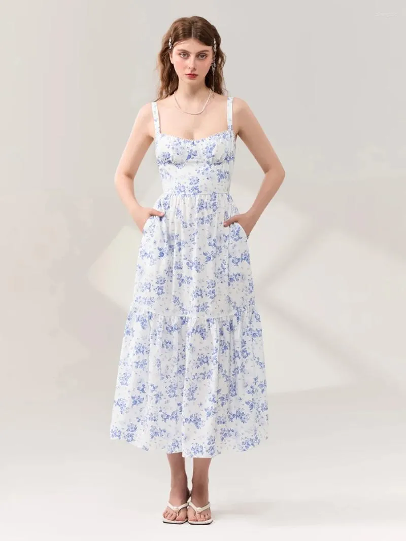 knee length dresses for ladies PRETTYGARDEN Women's Summer Spaghetti Strap Maxi Dresses Plaid Square