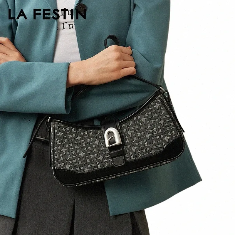 LA FESTIN Genuine Leather Top Handle Bag For Women - Adjustable Strap, French-Inspired Work & Crossbody