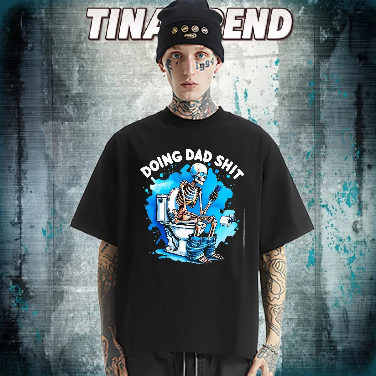 Cool Couples T Shirts Doing Dad Shit Printing Round Neck Short