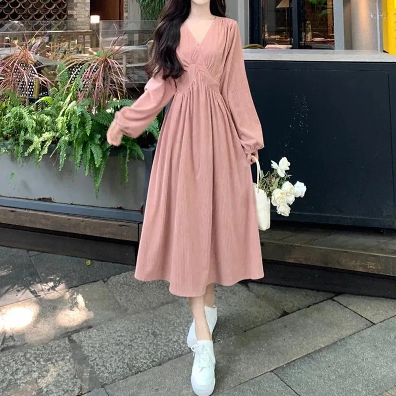 Corduroy long sleeve dress sale