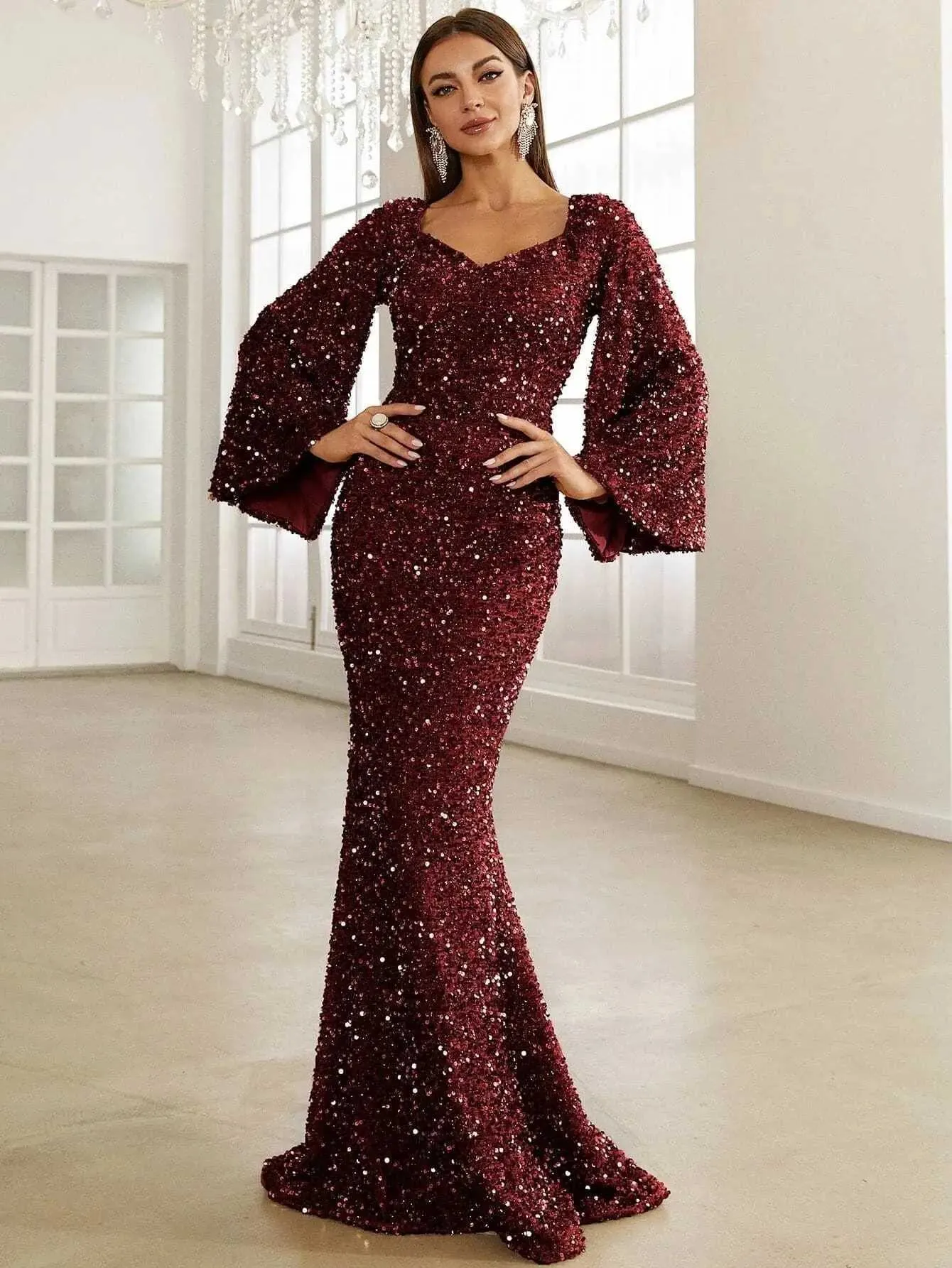 Runway Dresses Womens Floor-Length Chiffon Evening Dress with Plaid Pattern  and Feather Decoration from Dhgate Runway Dresses - price 15.78