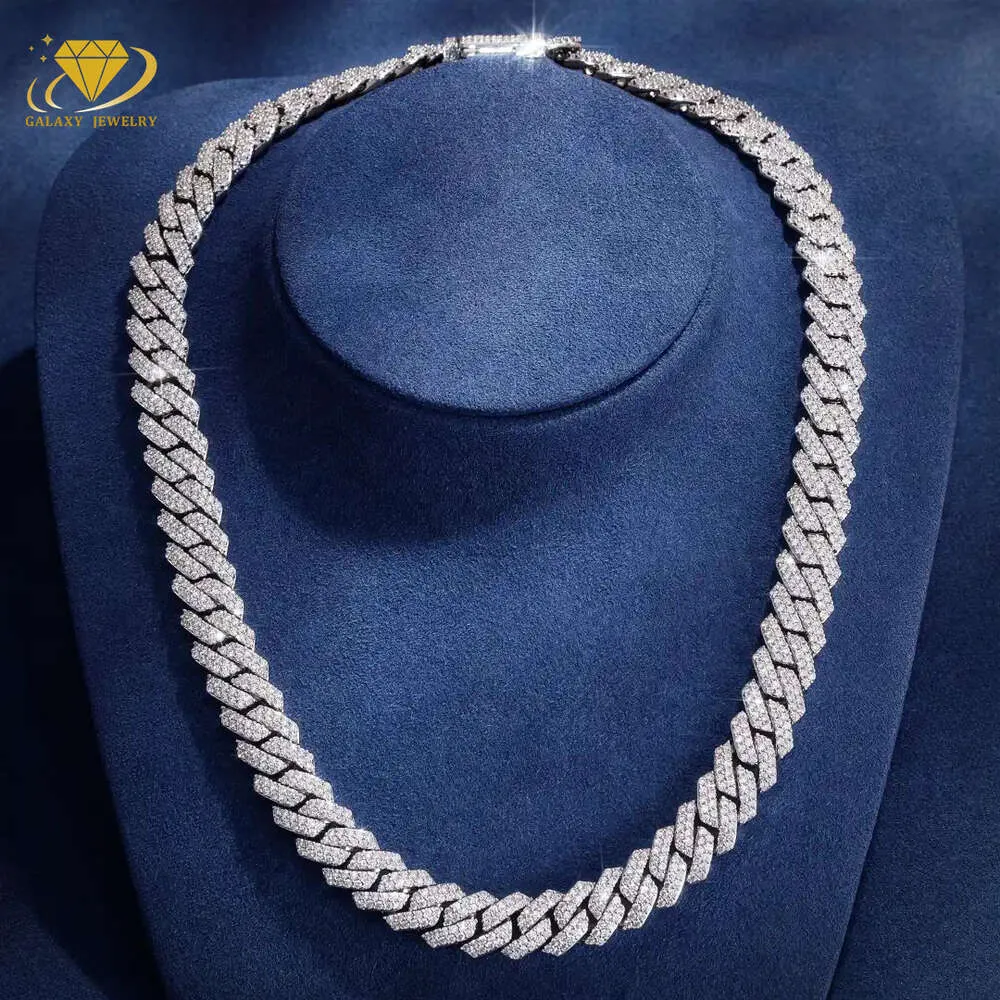 DHgate Iced Out VVS Moissanite Cuban Link Chain in 925 Sterling Silver with Pass Diamond Tester Jewelry
