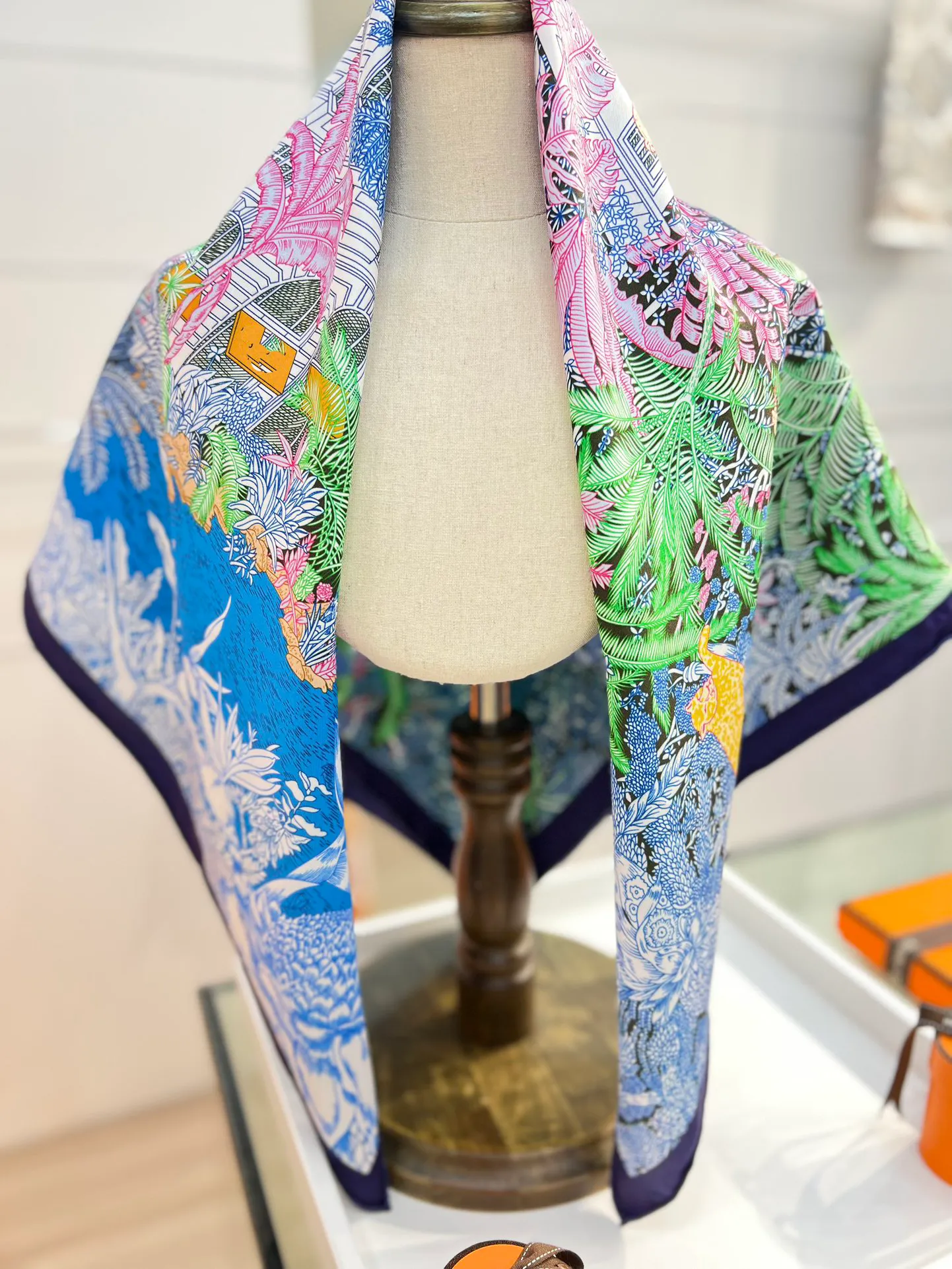 2024 90cmTwill Silk Scarf Shawl 2024 Brand Square Scarf Women Hijab ...