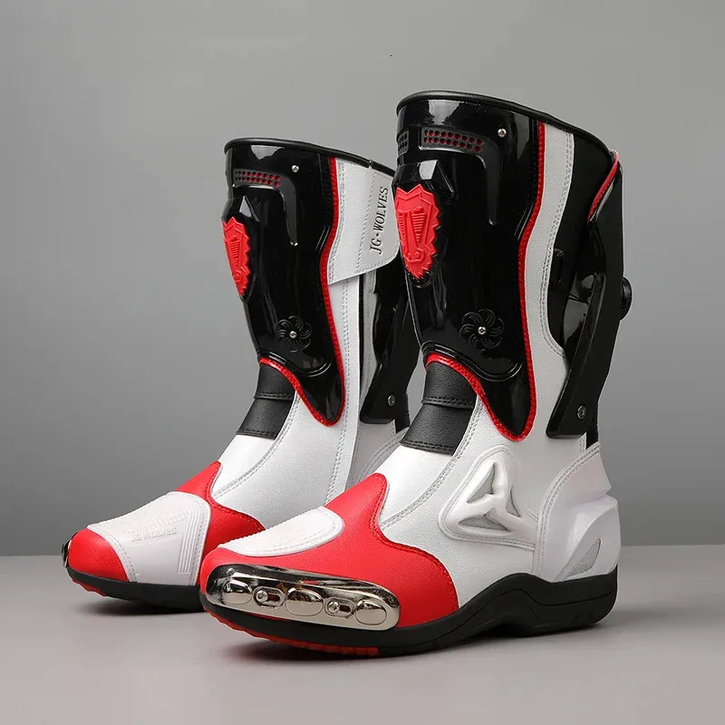 Professional Motorcycle Racing Boots Microfiber Leather Motorbike Riding Shoes Protective Gear Shift Biker Shoes SIZE 39 47