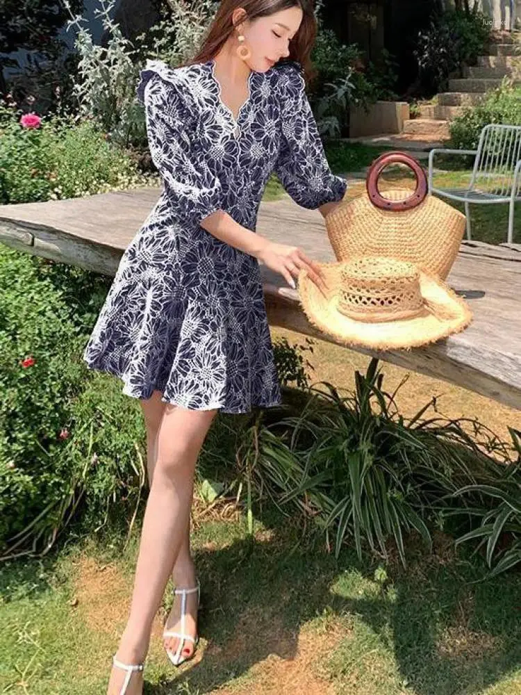 Save Big on Bulk Womens Mini Party Dresses Blue Party Dresses Vintage  Embroidered Mini Dress: A Line V Neck Holiday Short Dress, Petite Dresses 