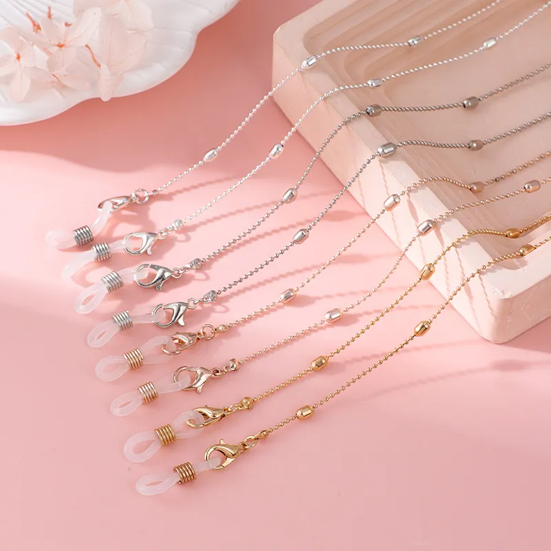 Anti Falling Eyewear Retainers Chain With Cylinder Beads For Women Metal Hanging Rope Neck Jewelry For Glasses And Eyeglasses From Munfashion 2.1 DHgate.Com