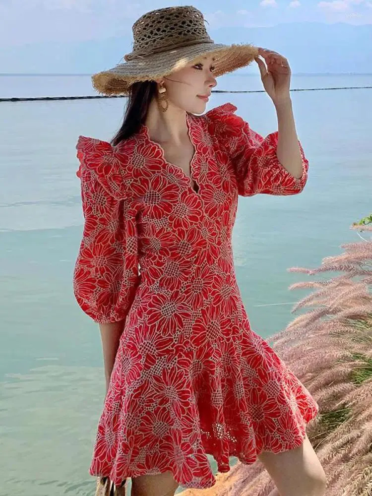 Mini Holiday Dress for Women Summer Bohemian Embroidered Floral Pullover  Hooded Short Sleeve from Dhgate Urban Sexy Dresses - price 46.37