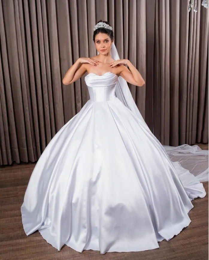 Ivory Satin Sheath Wedding Dress with Lace-Up Back and Crystal Embroidery  Floor-Length Gown from Dhgate A-Line Wedding Dresses - price 151.81