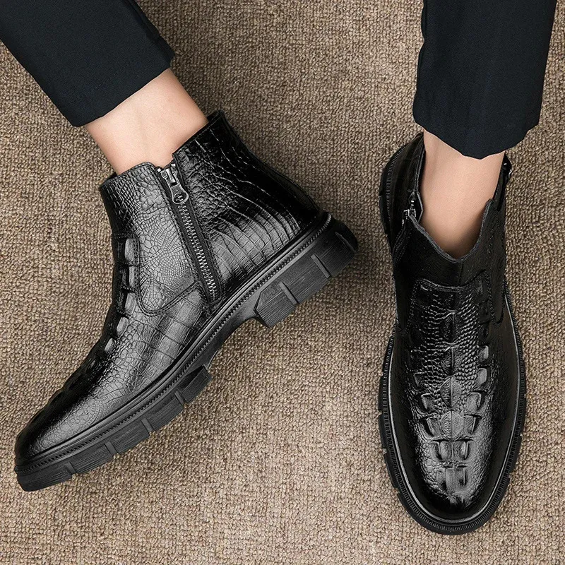 Save Big on Bulk Men's Chelsea Boots Pointed Toe Chelsea Boots Mens,  Classic Men's Leather Soled Shoes Cotton Lined Genuine Leather Chelsea  Boots With