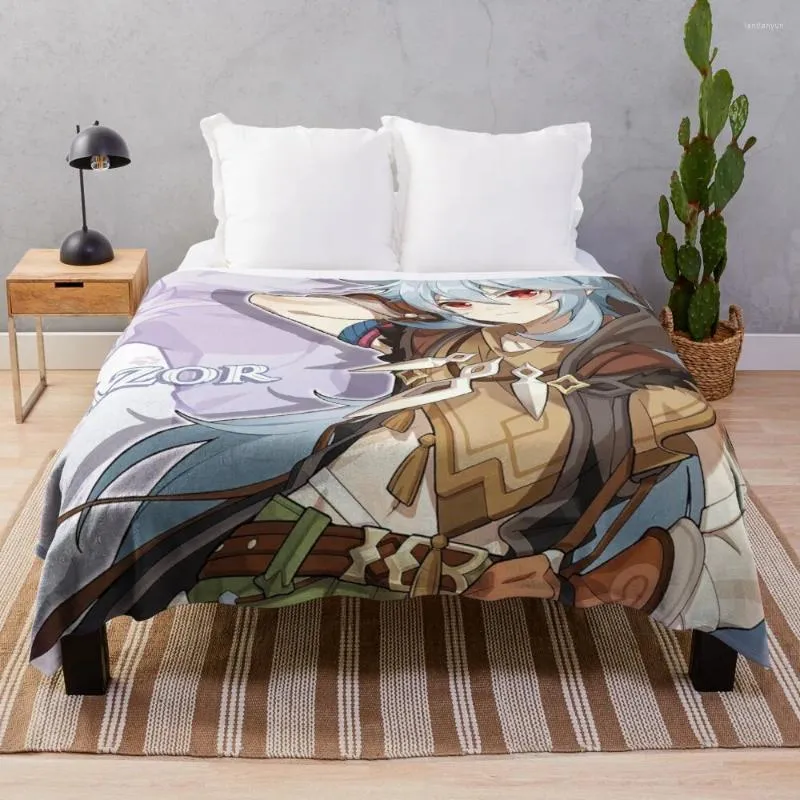 Genshin Impact Razor Birthday Official Artwork 2024 Throw Blanket Soft