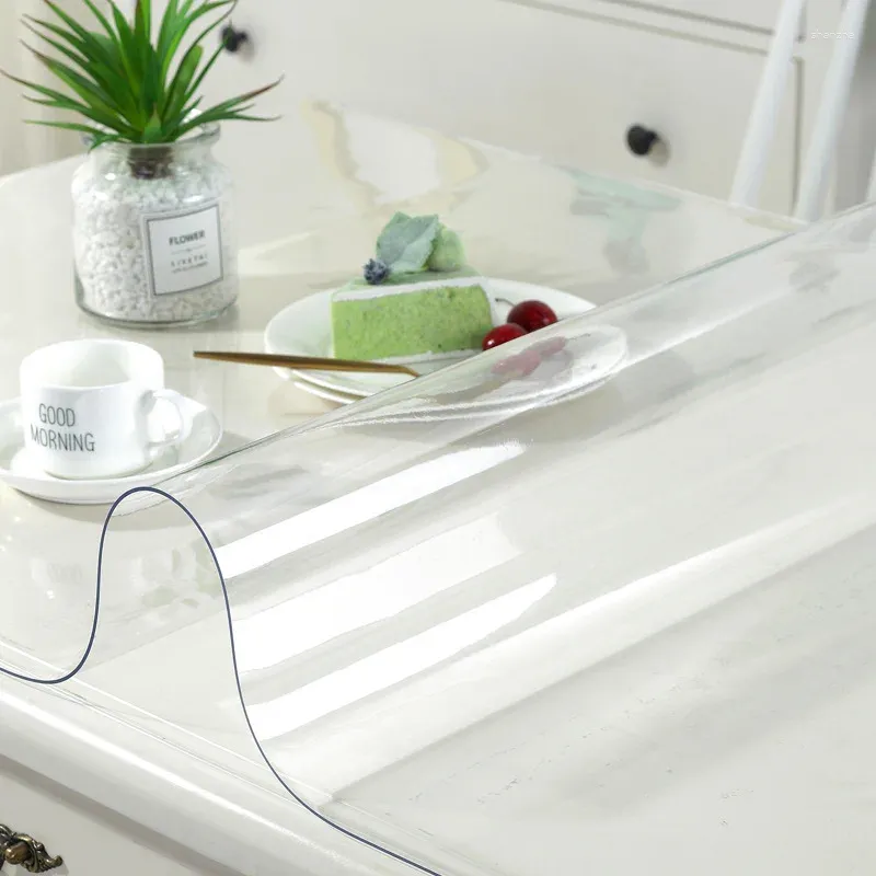 Transparent PVC Dunelm Pvc Tablecloth With Crystal Plate Waterproof