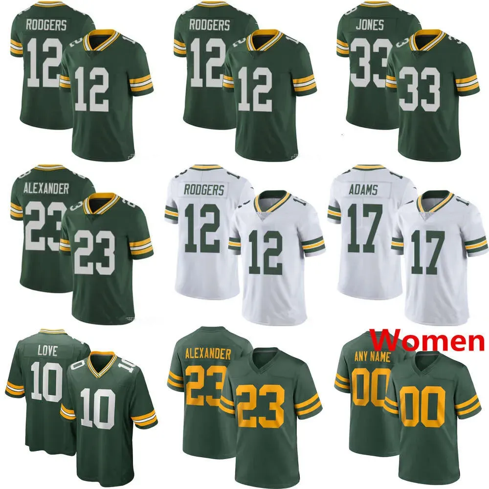 Football Jerseys Custom 12 Rodgers Aaron 33 Jones 28 Dillon 10