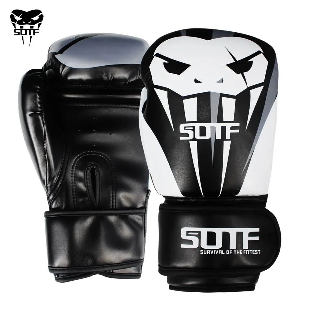 Sotf Men's Women's Venomous Snake Mma Black Boxing Gloves Muay Thai  Kickboxing Fierce Fighting Gloves Sanda Pads Box Gloves Boxe Mma 240619
