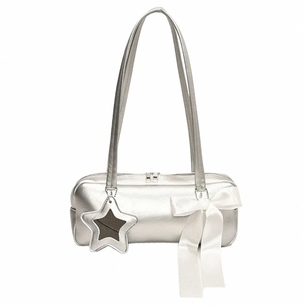 DHgate.com:Womens Star Pendant Bow Shoulder Bag: Solid Color