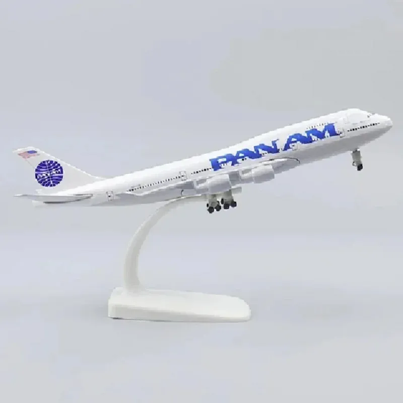 ダイキャストボーイング747パンAM航空機モデル 20cm、1：400スケール